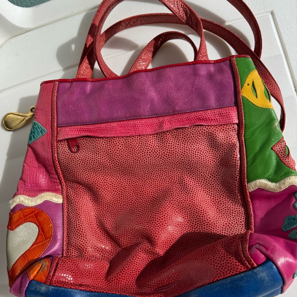 Colorful Patchwork Shoulder Bag - image 2